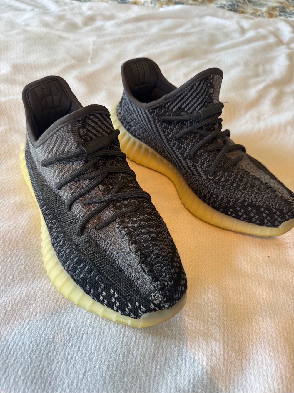 Yeezy Boost 350 V2 Black Knit with Yellow Sole